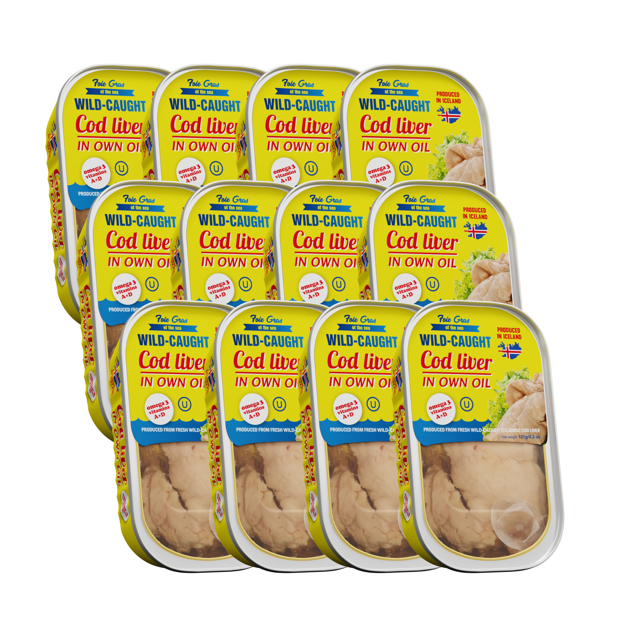 Foie Gras of the Sea Wild-Caught Icelandic Cod Liver in Own Oil 4.3 oz