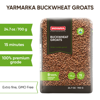 Yarmarka Farm Rosted Buckwheat Groats 24.7 oz - Pack of 6