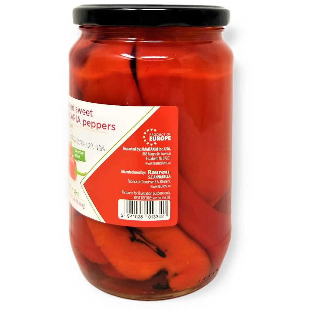 Belevini Roasted Sweet Red Kapia Peppers in Vinegar 24oz (680g)