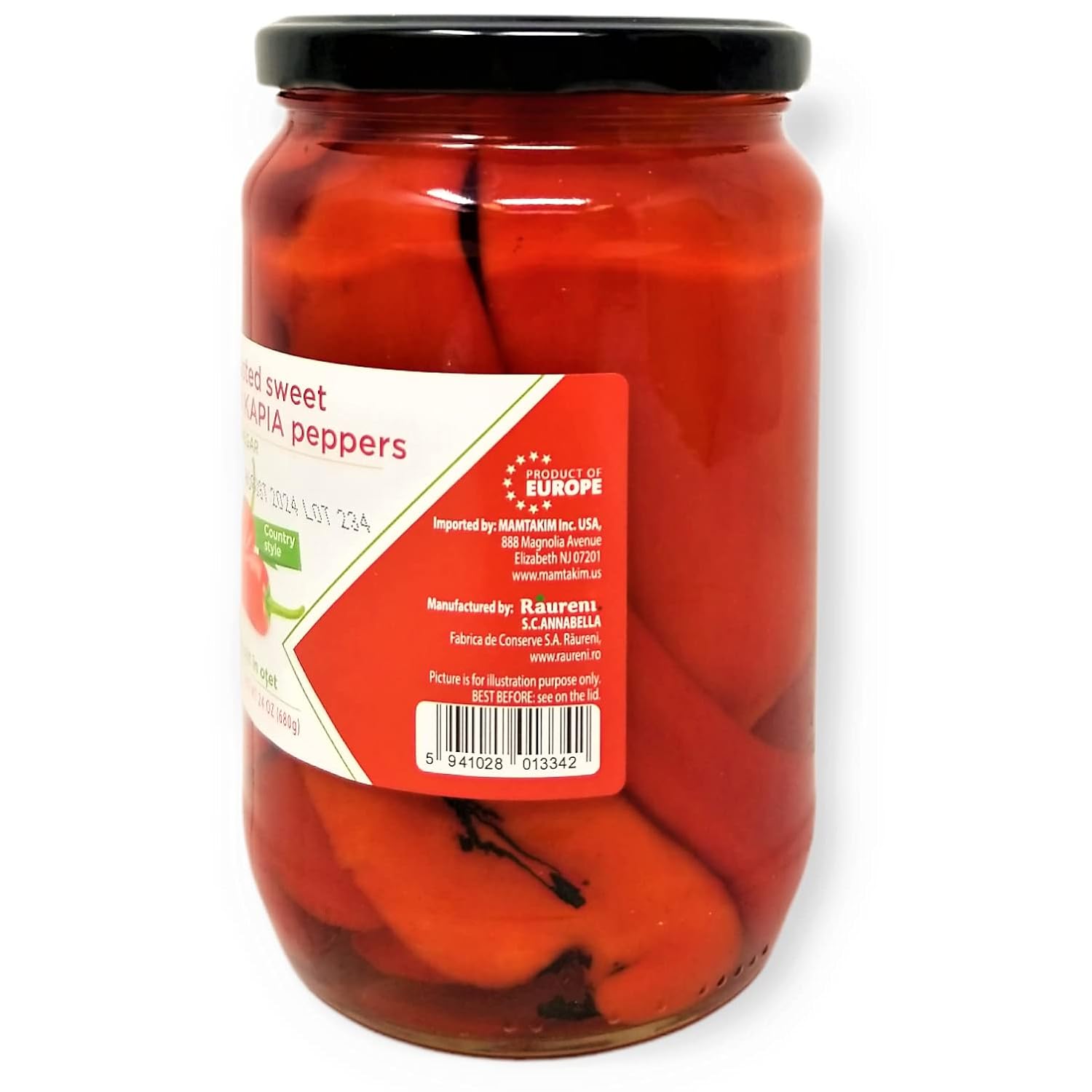 Belevini Roasted Sweet Red Kapia Peppers in Vinegar 24oz (680g)