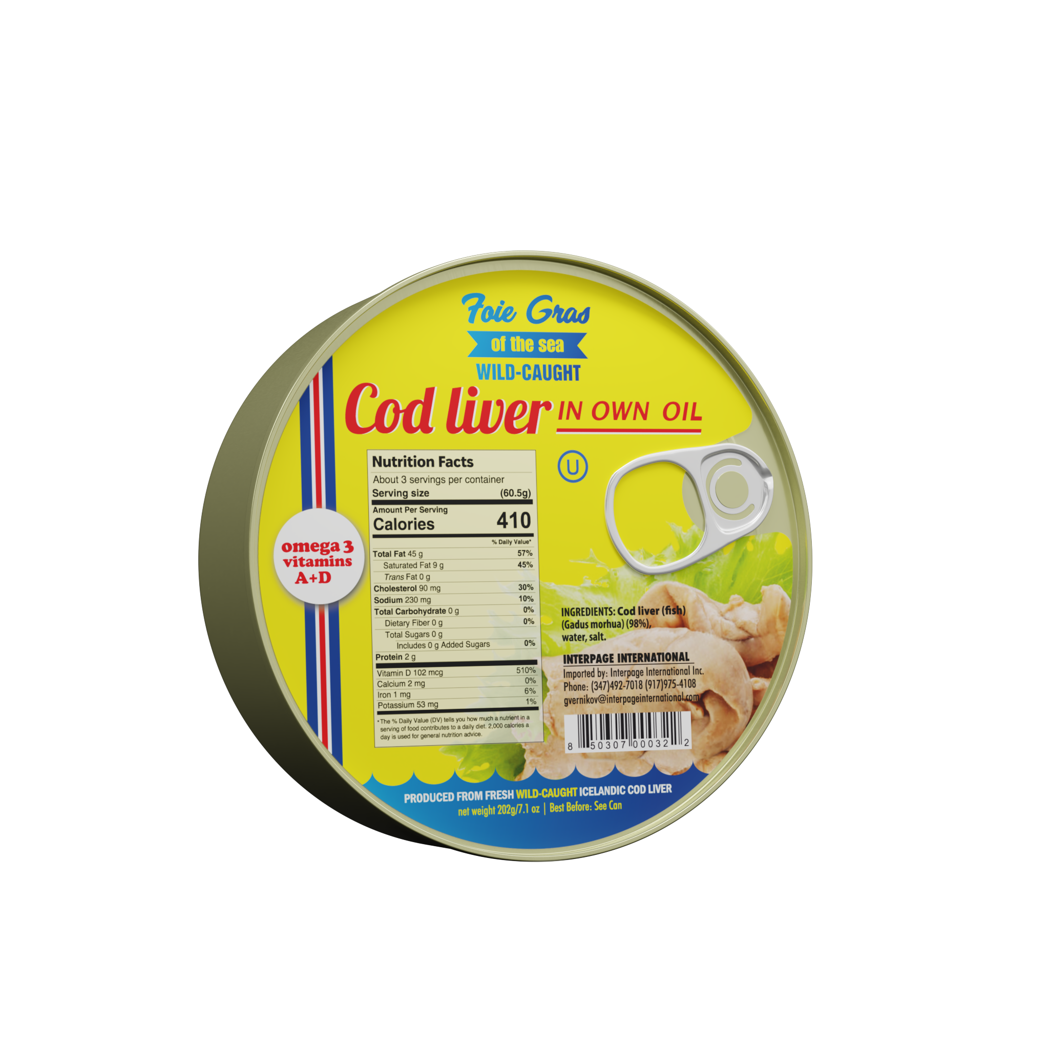 Foie Gras of the Sea Cod Liver 7.1 oz