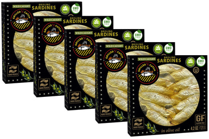 Grilled Catch Wild Caught Brisling Sardines in Olive Oil, 4.2 Ounce