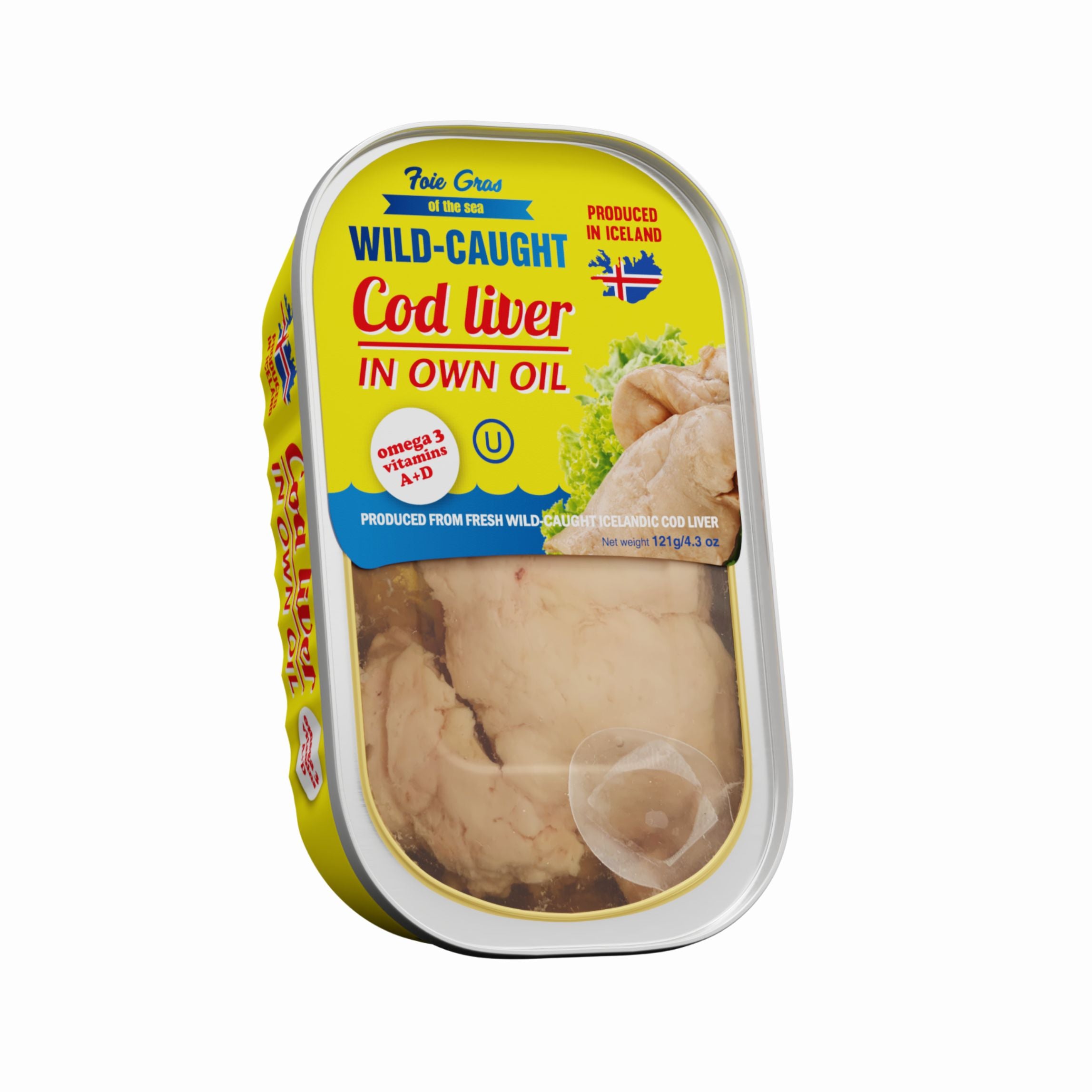 Foie Gras of the Sea Wild-Caught Icelandic Cod Liver in Own Oil 4.3 oz