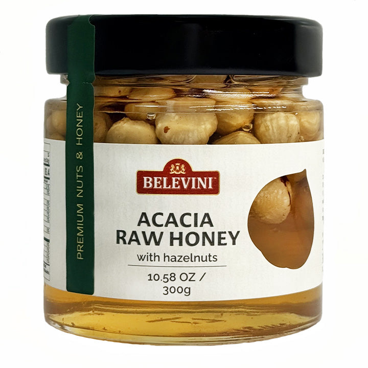 Belevini Acacia Honey with Hazelnut 10.58 oz