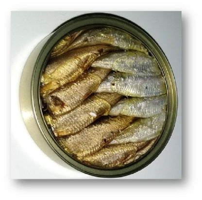 Grilled Catch Wild Caught Brisling Sardines in olive oil Gold & Silver, 4.2 Ounce