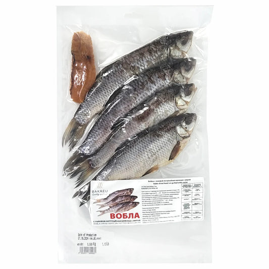 Bakreu Dry Salted Vobla Fish, Gutted with caviar
